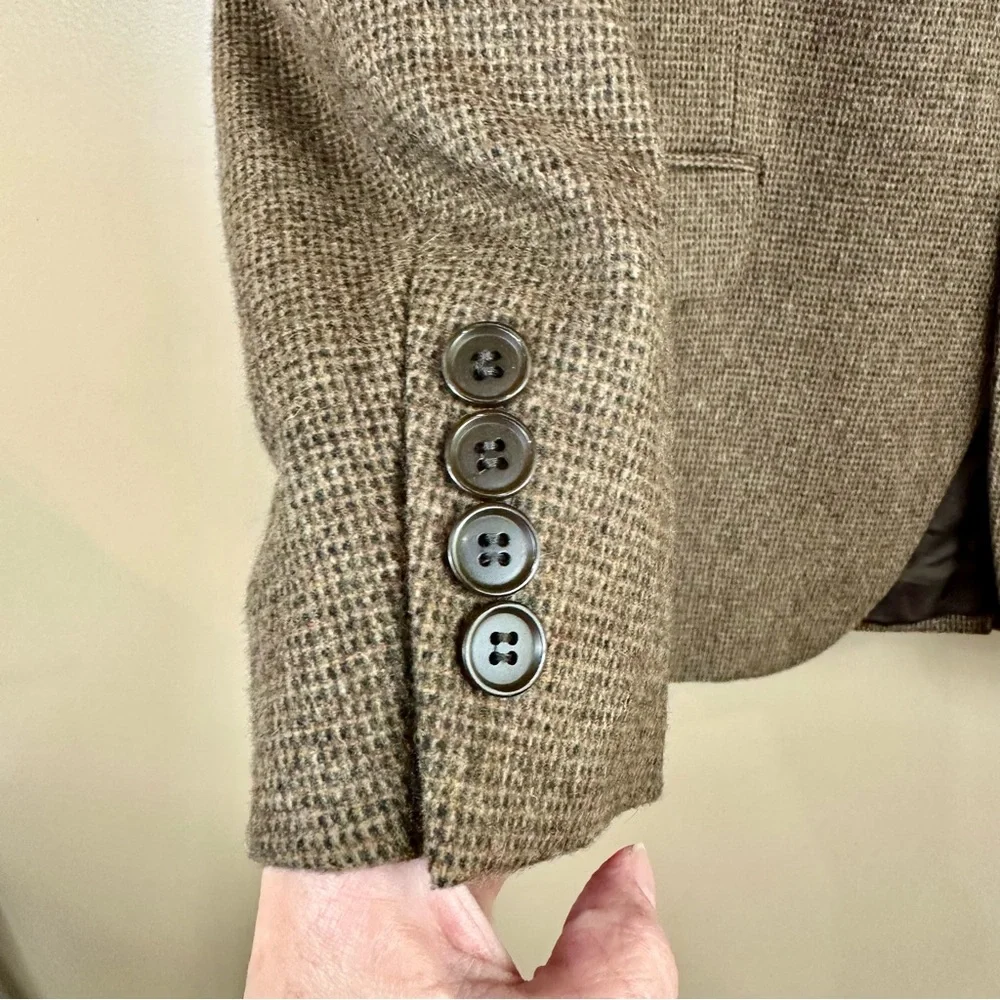 Chereskin Men’s Italian Camel Hair Blend Brown Tweed Sport Coat Blazer 42R